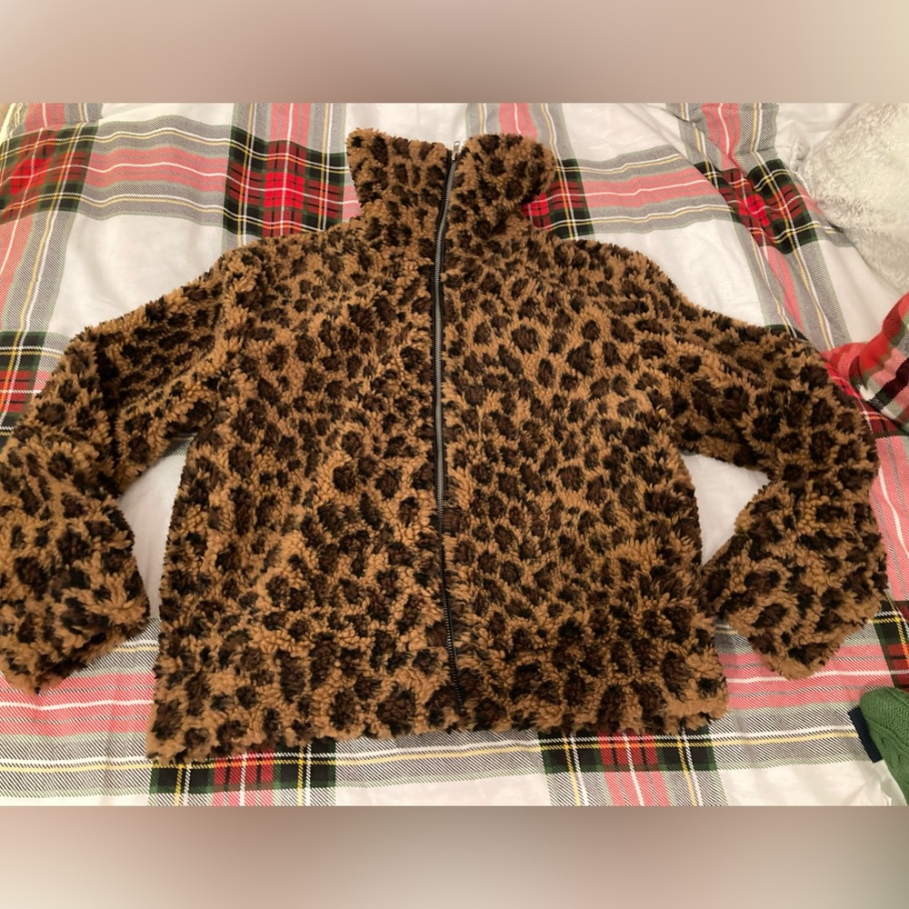 BB DAKOTA Leopard print Shearling Jacket